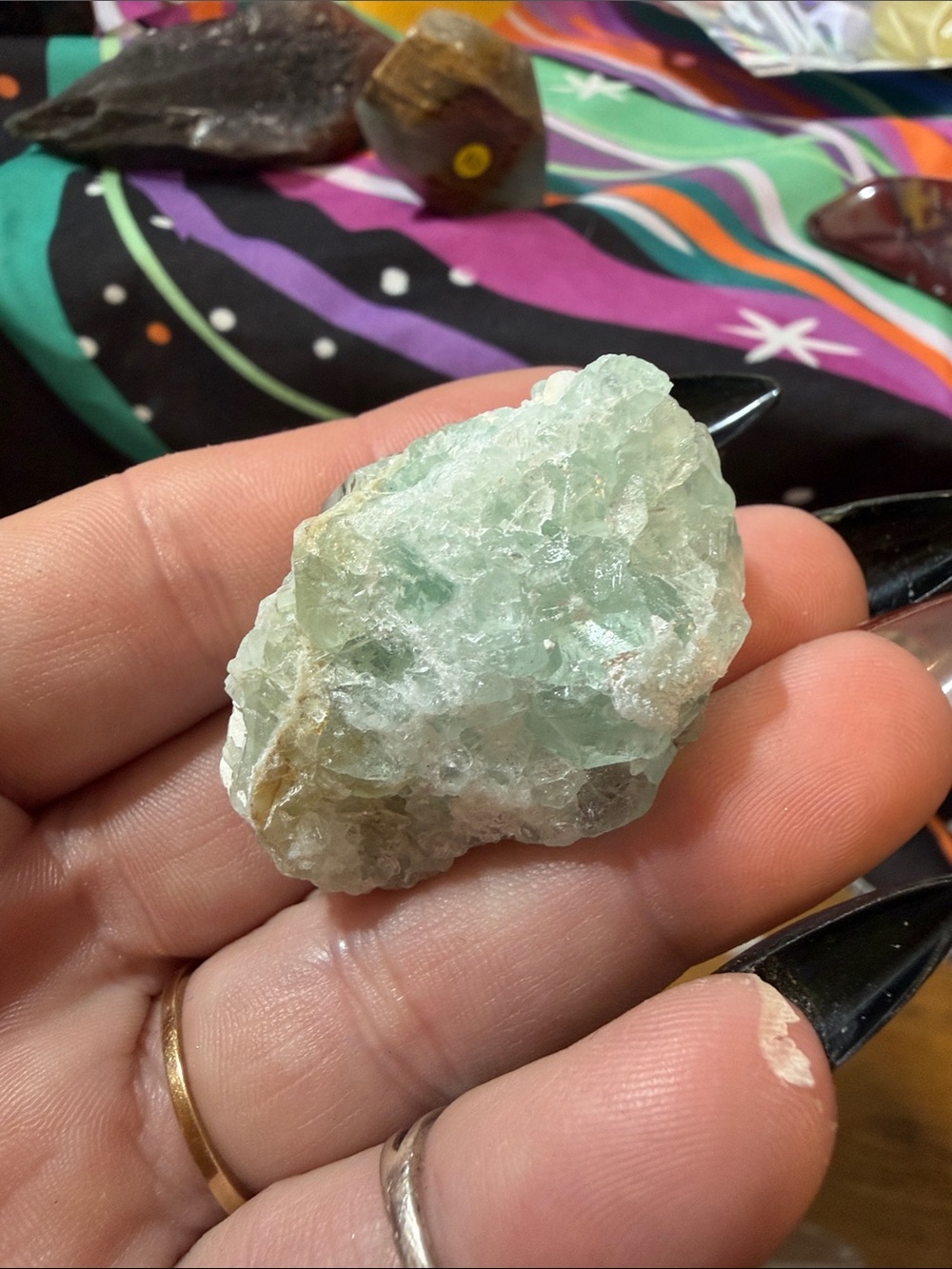 Light Green Crystal Display Specimen - Home Accents Decor